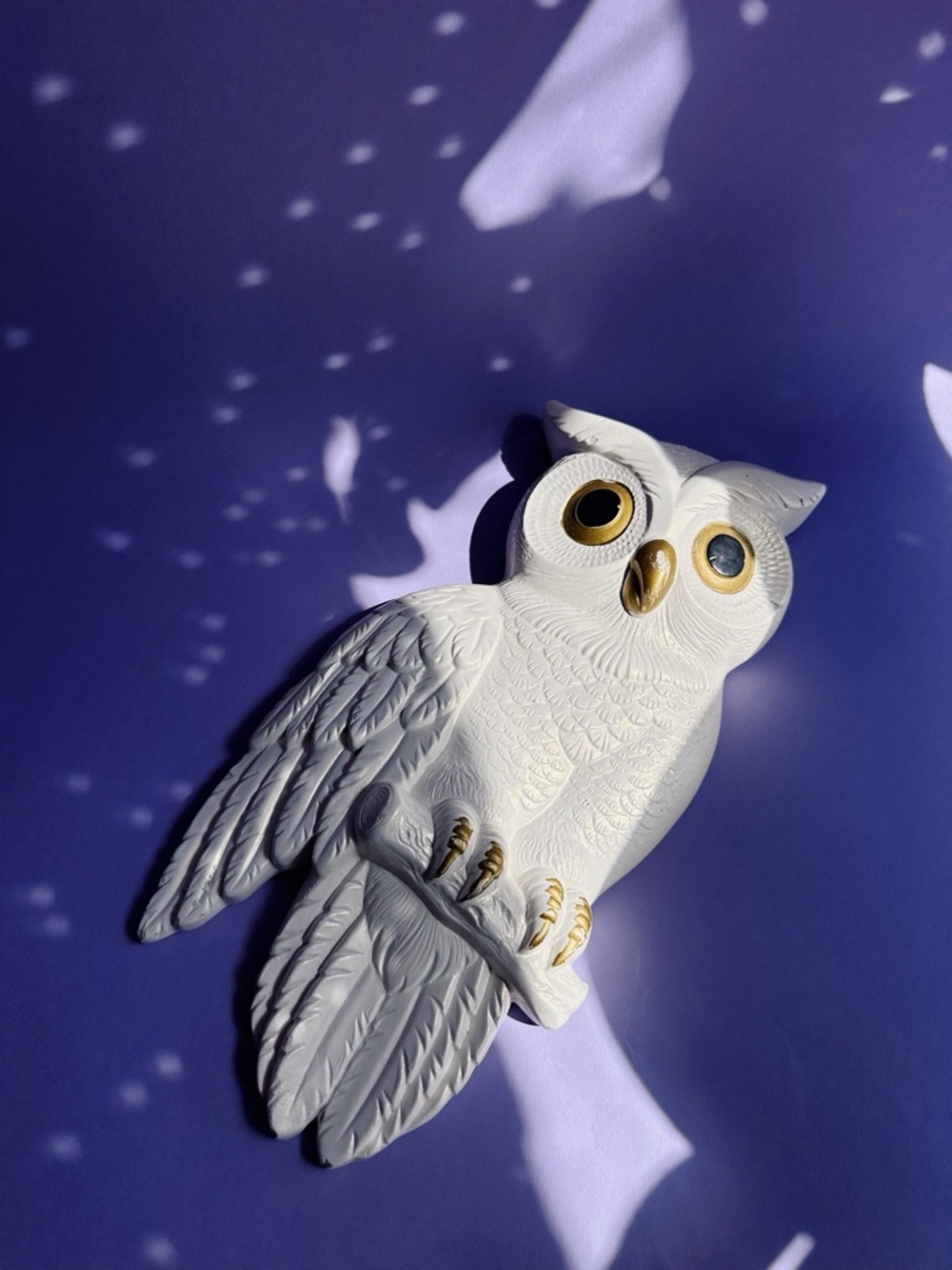 Miller Studio Chalkware Owl Wall Hanging MCM Vintage Home Decor 1978